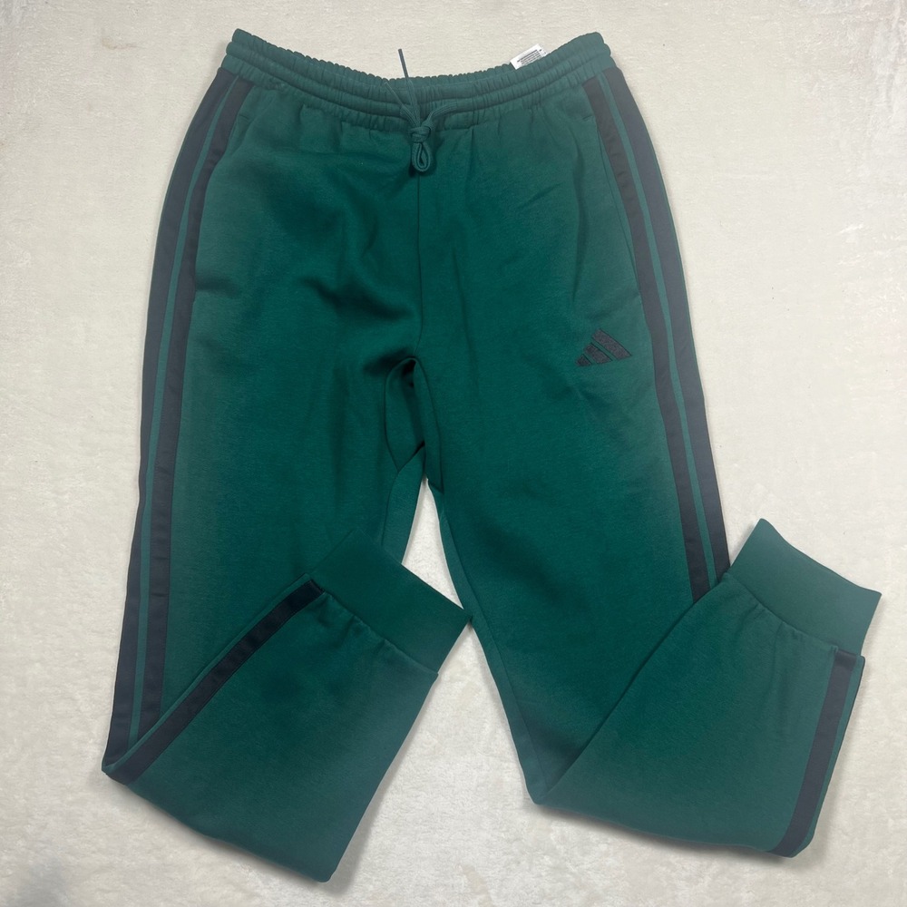 Adidas Men 3S FL TC PT Track Pants Green Black JD1860 Medium Gorpcore Athleisure